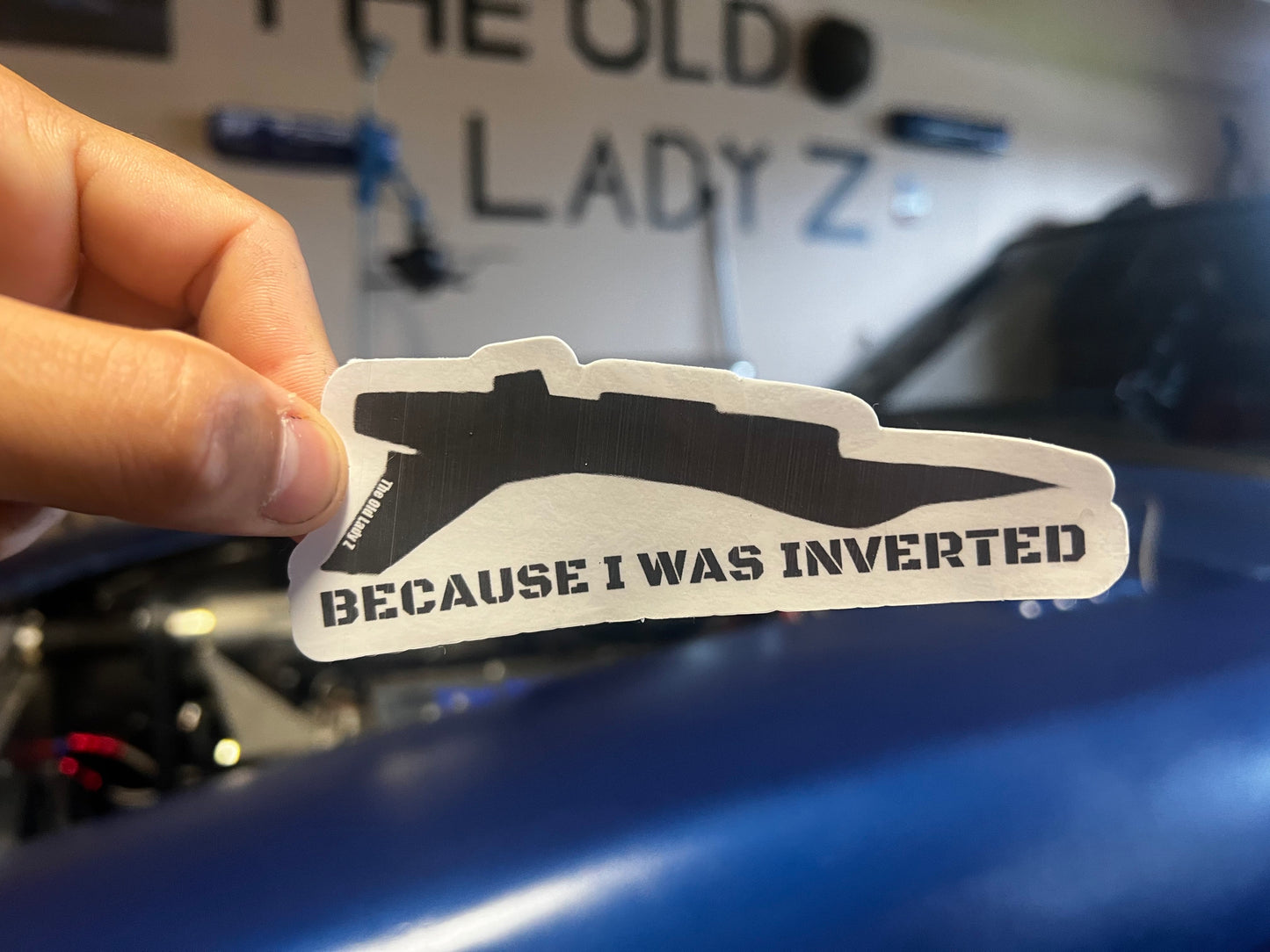 BECAUSE I WAS INVERTED Sticker