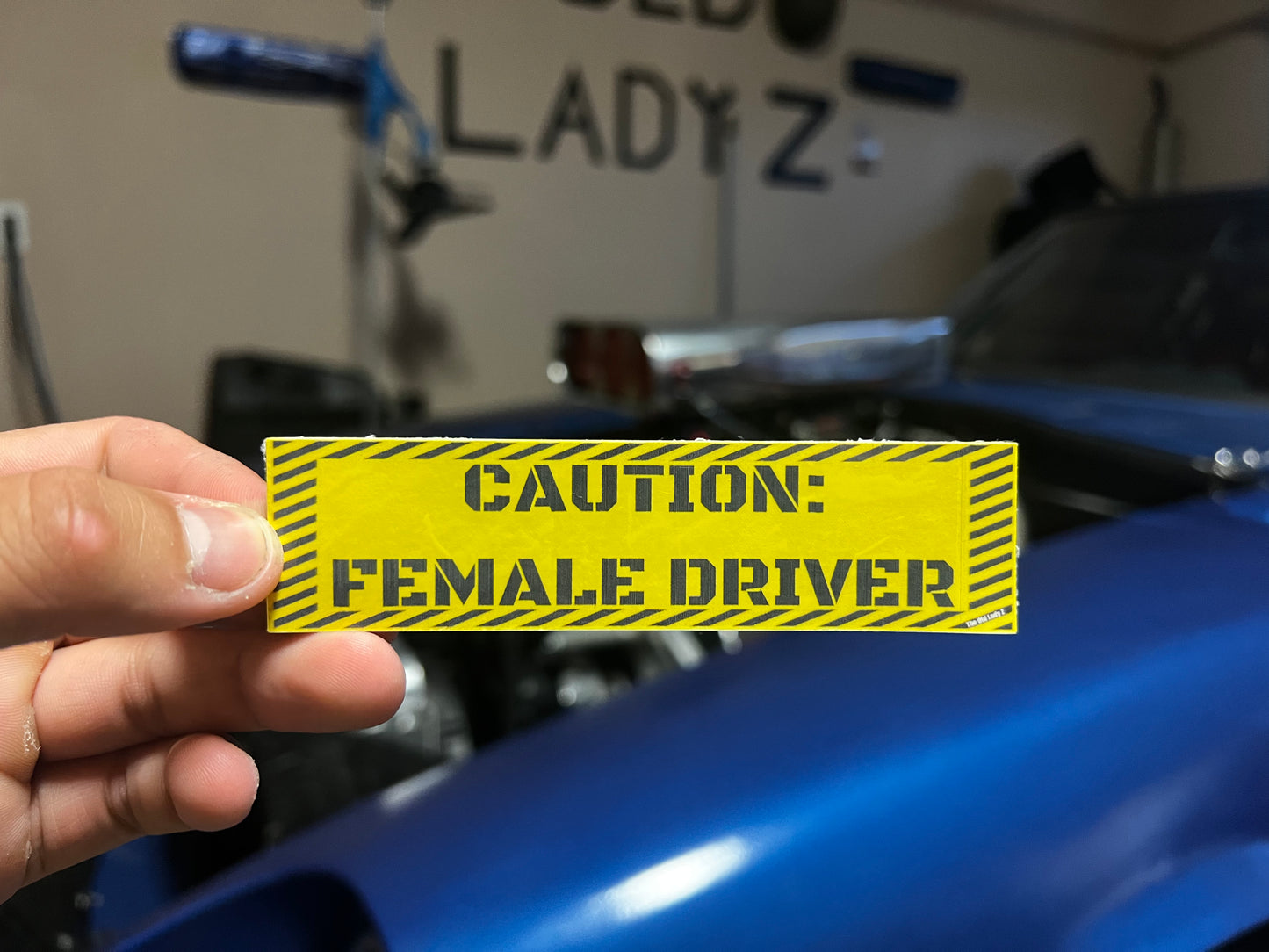 Caution: Female Driver Sticker