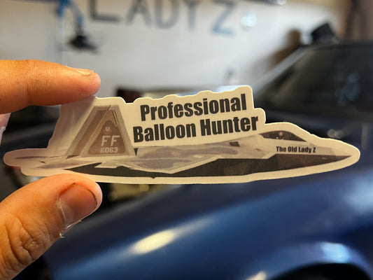 F22 Professional Balloon Hunter Sticker