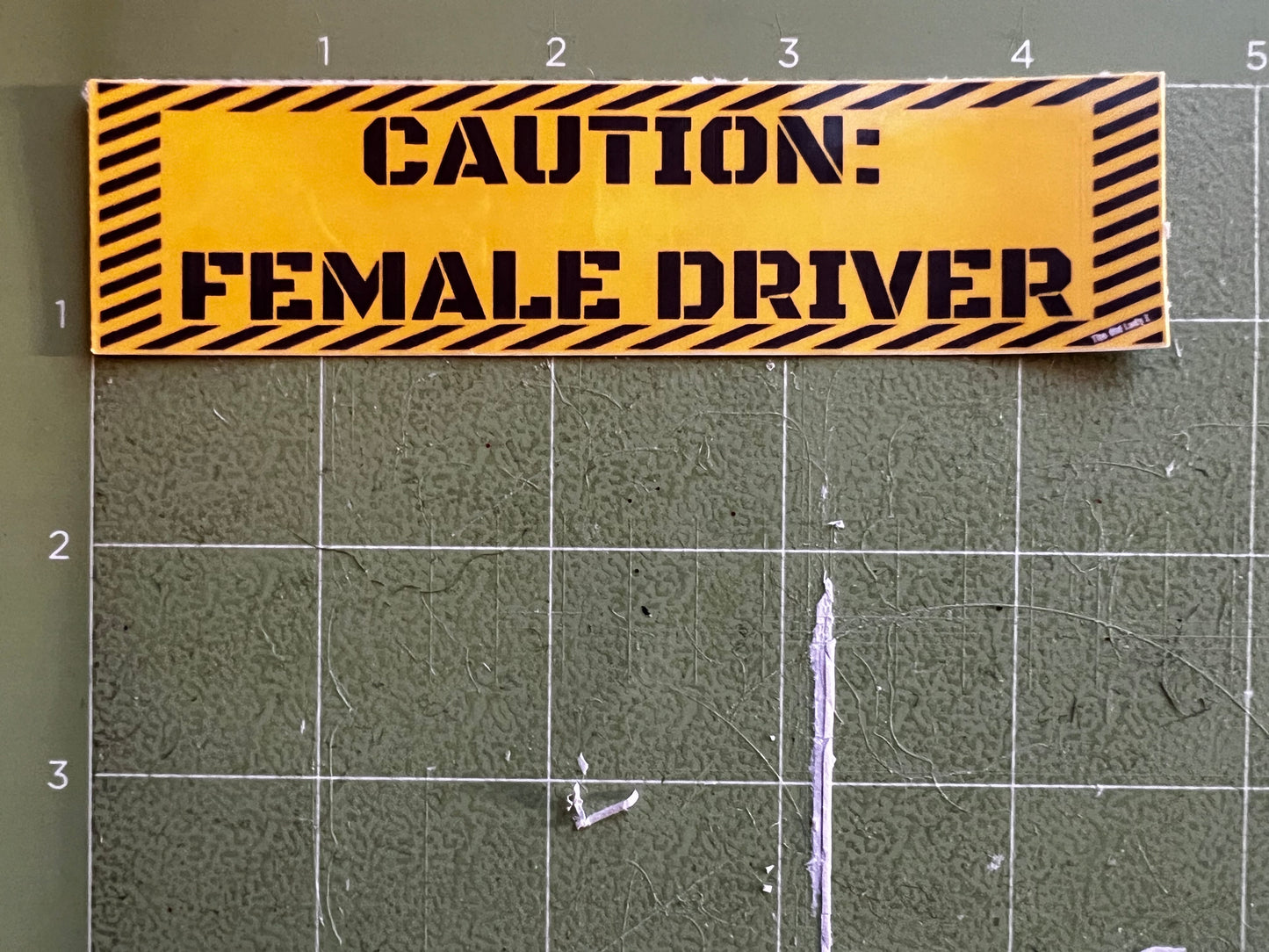 Caution: Female Driver Sticker