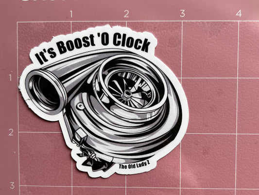 It's Boost 'O Clock Turbocharger Sticker