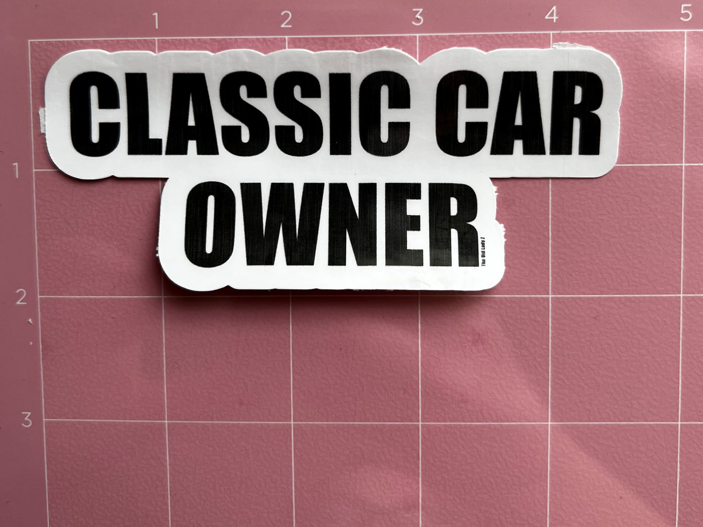 Classic Car Owner Sticker