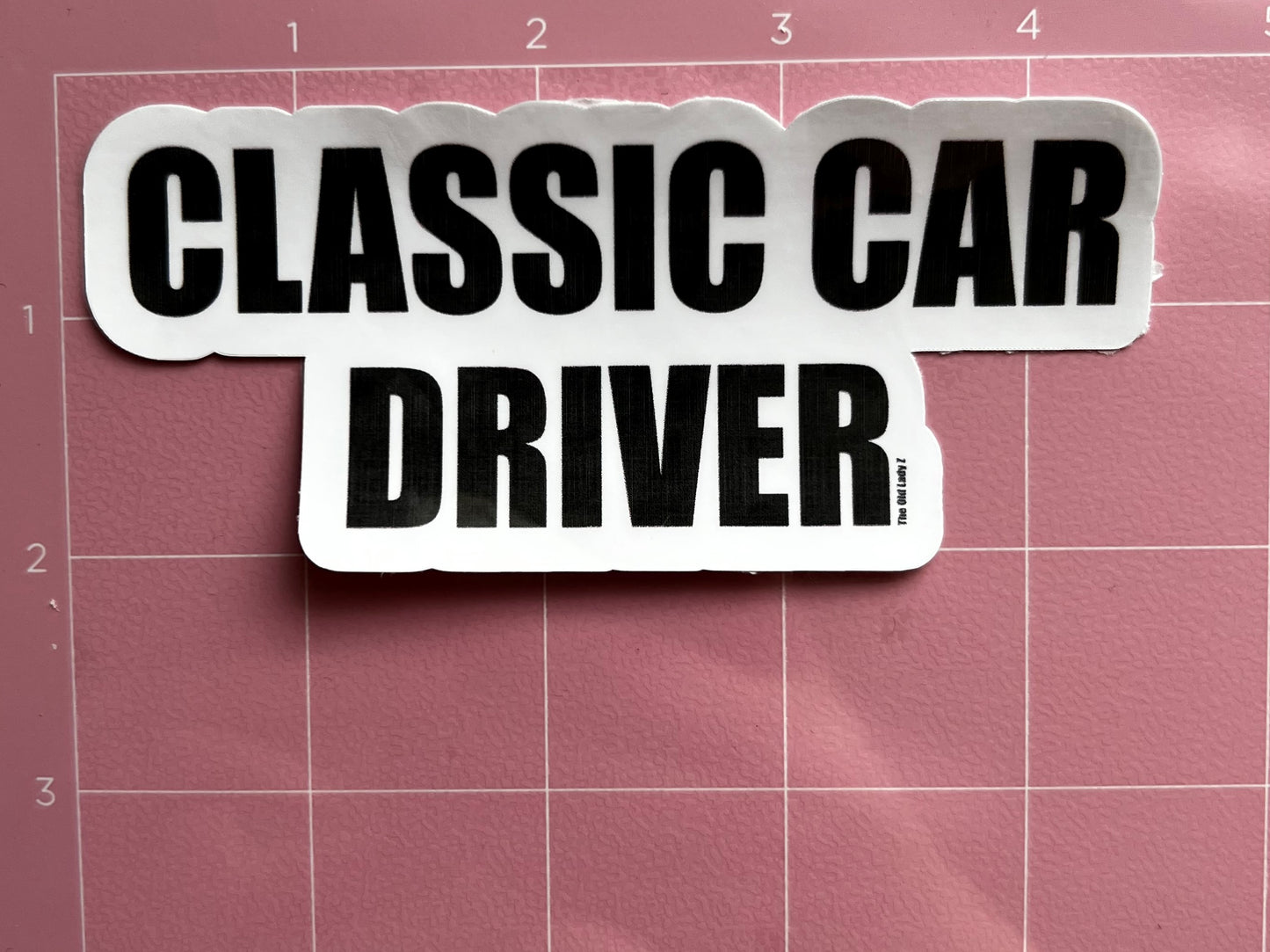 Classic Car Driver Sticker