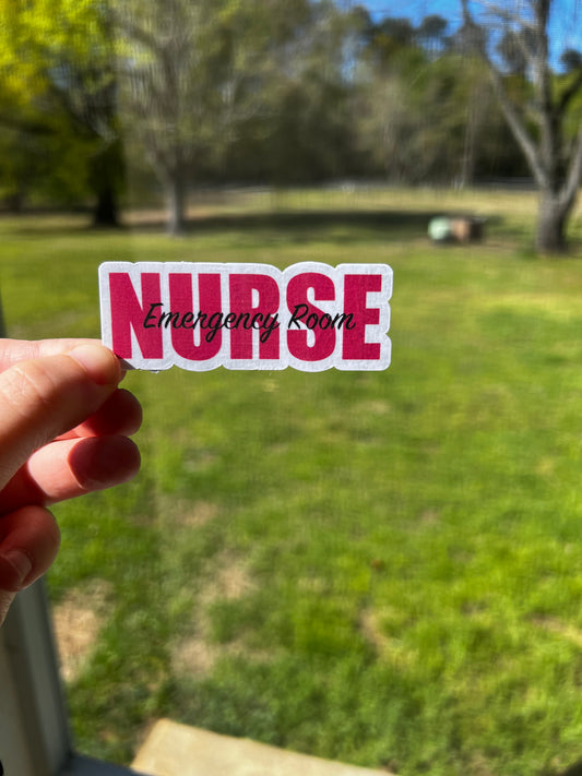 Emergency Room Nurse Sticker