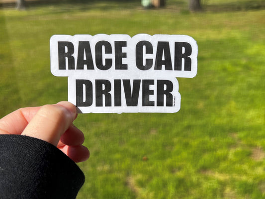 Race Car Driver Sticker