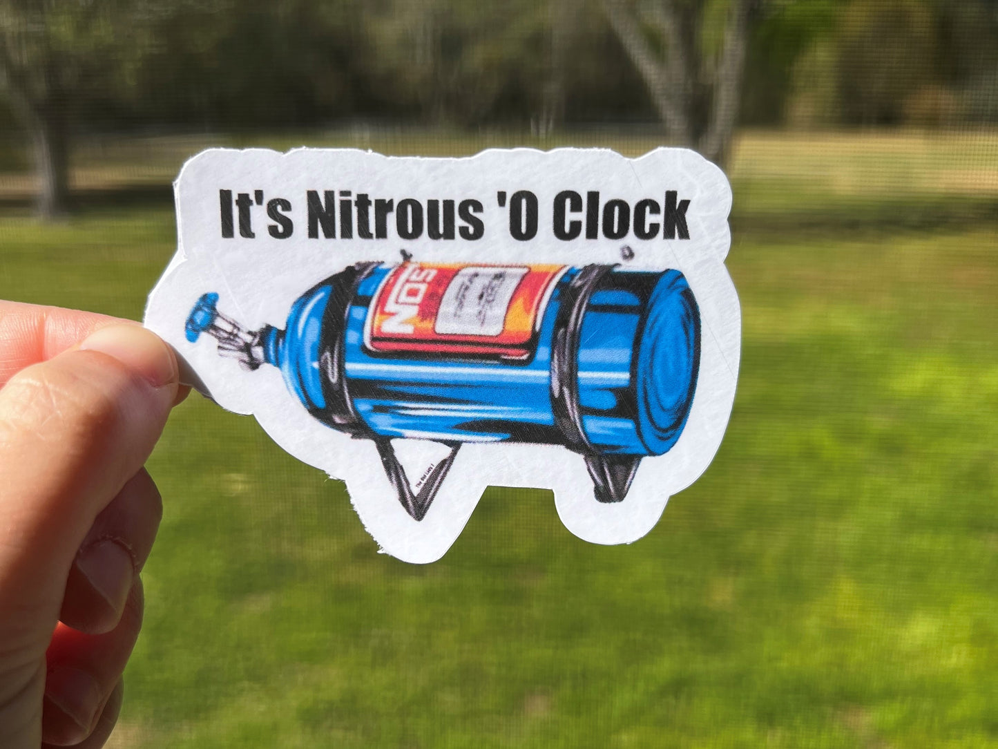 It's Nitrous 'O Clock Sticker