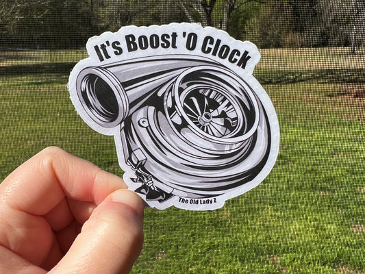 It's Boost 'O Clock Turbocharger Sticker