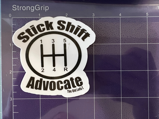 Stick Shift Advocate Sticker